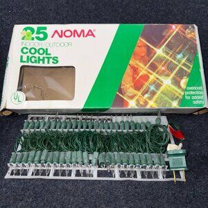VTG 1980's Noma 25 Cool Lite Set Indoor Outdoor Christmas Decoration Retro